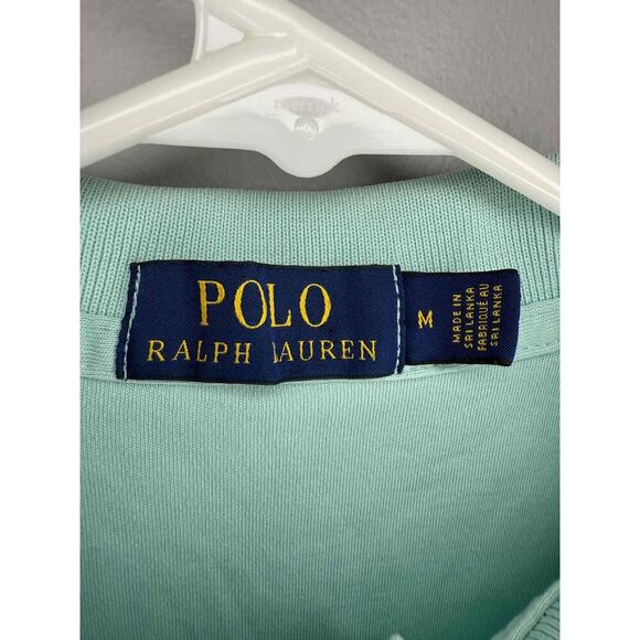 Polo Ralph Lauren Cotton Short Sleeve Collared Polo Shirt Turquoise Men's Size M - Picture 6 of 10